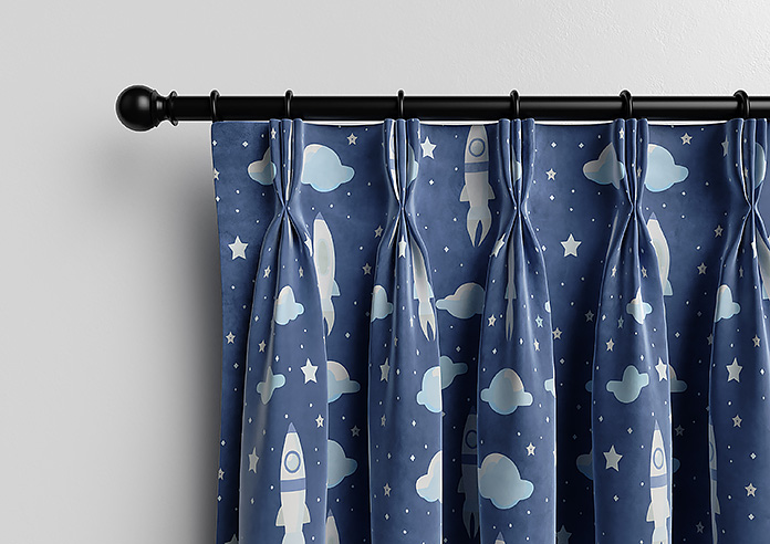 Blast Off, Celestial Blue - Made to Measure Curtains - Image 11